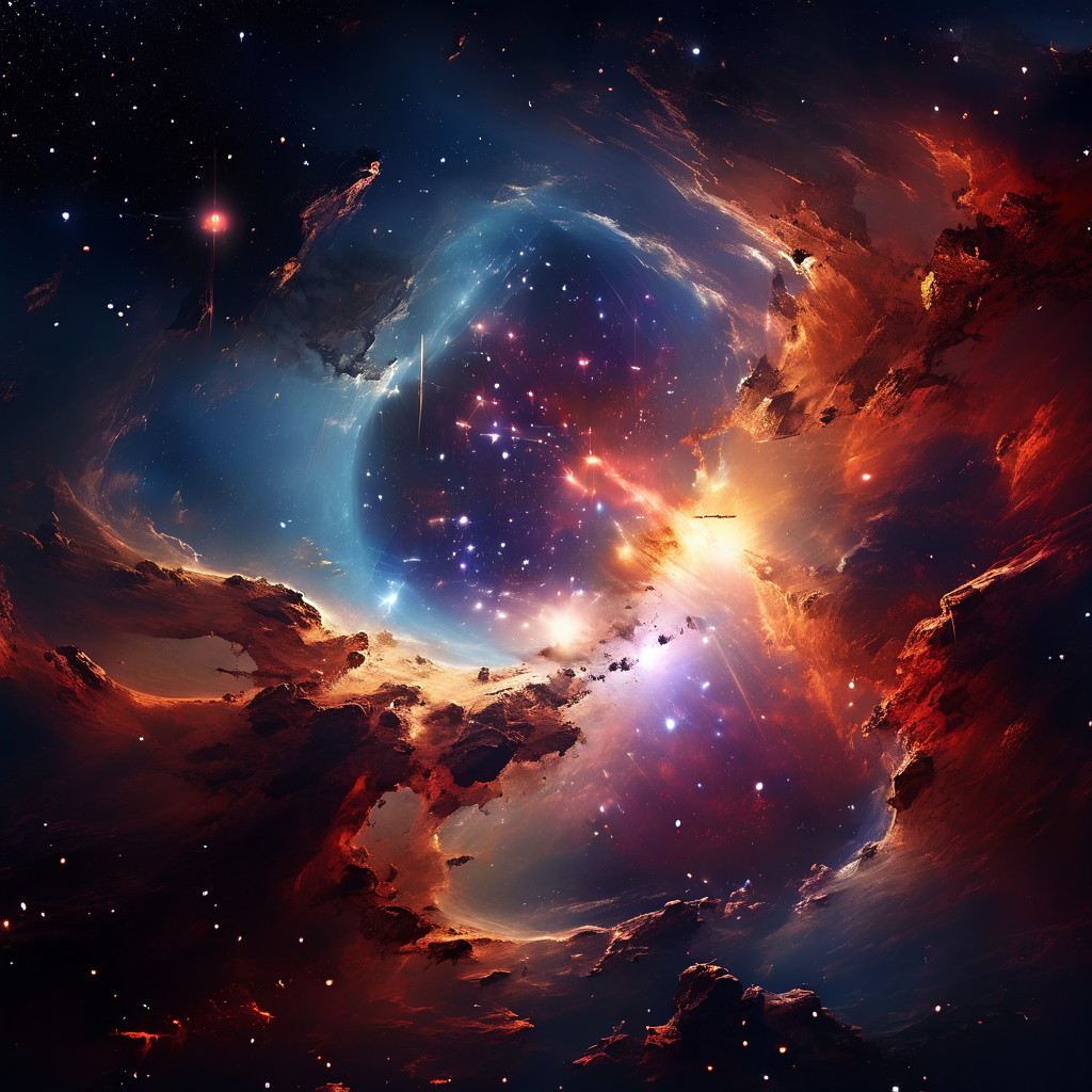 컴퓨팅 역사의 극적인 전환점을 상징하며, 오래된 선형 합동 생성기 장치가 부서지며 현대의 복잡한 알고리즘 네뷸라로 변환되는 개념적 이미지입니다.