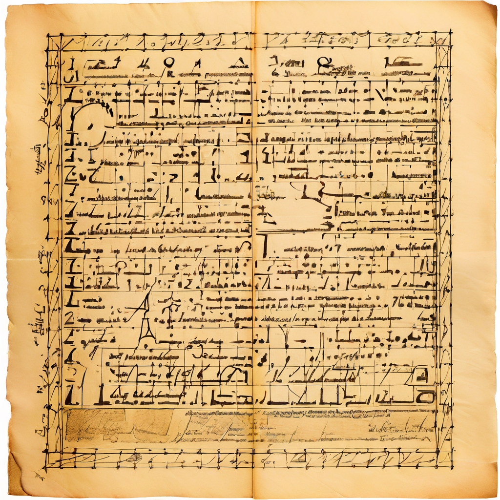 역사적 가치가 느껴지는 양피지 위에서 빛나는 복잡한 수학 공식이 생성되는 모습으로, 의사 난수 생성기의 이론적 기원과 개념적 토대가 마련된 순간을 상징적으로 표현한 이미지입니다.