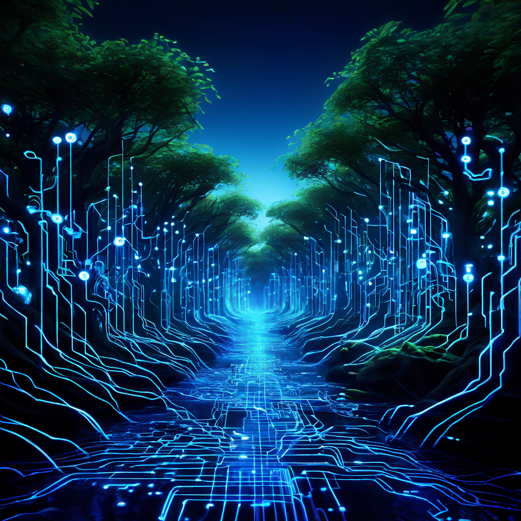 MPEG-DASH 기술이 다양한 네트워크 환경에 맞춰 데이터 전송 속도를 자동으로 조절하는 적응형 비트레이트 스트리밍의 원리를 데이터 강과 기어를 통해 시각적으로 표현한 개념도입니다.