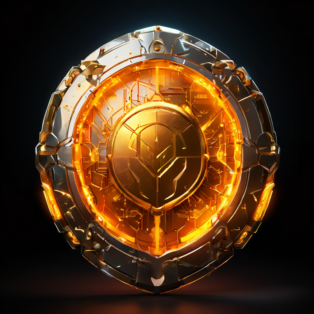 금색 프랜차이즈 방패가 균열된 상태에서 실시간 데이터와 한계 경고를 표시하는 빛나는 디지털 클램프로 고정되어 있는 모습을 상징적으로 묘사한 이미지입니다.