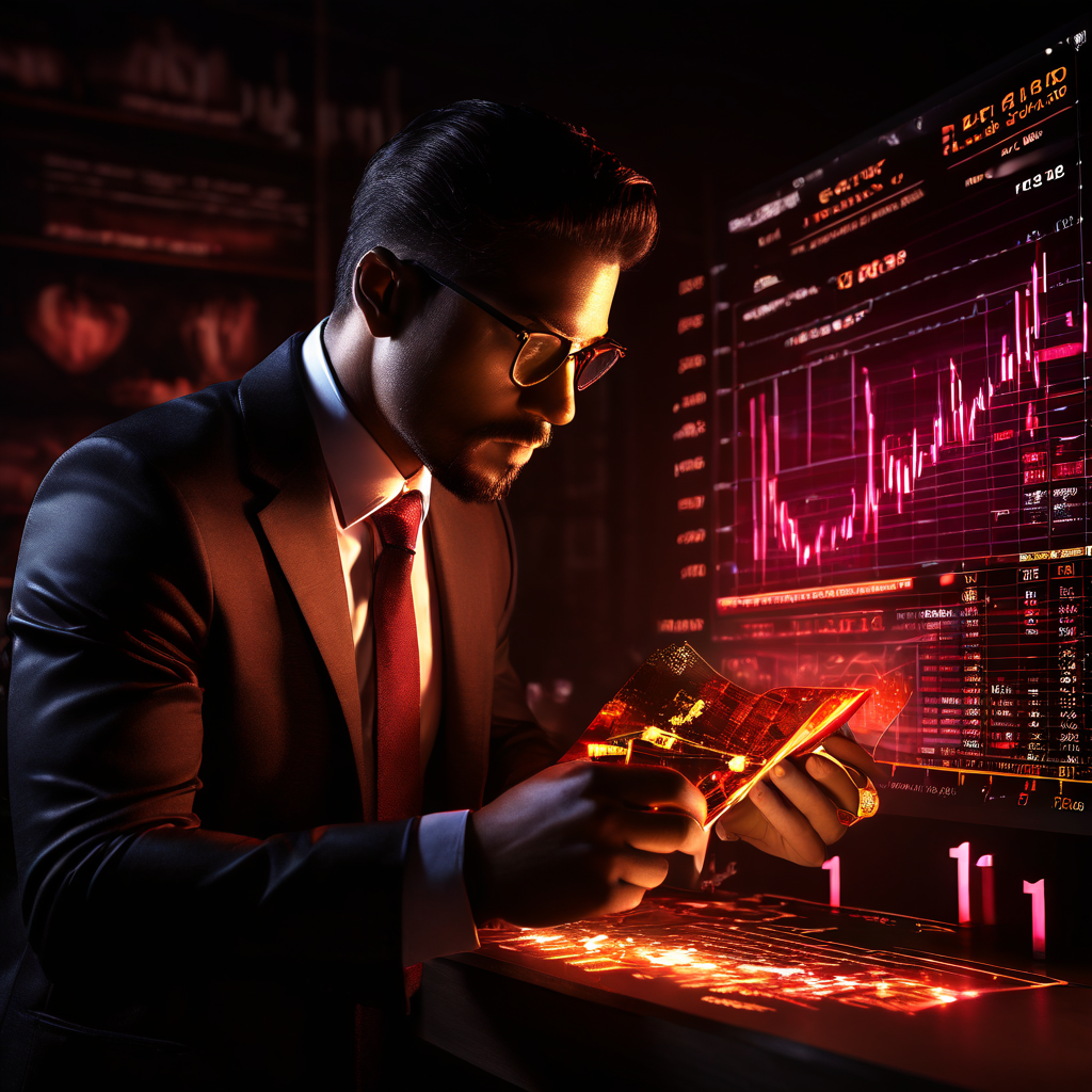 탐정이 확대경으로 빛나는 데이터 스트림을 분석하며 심박수와 속도 같은 숨겨진 운동선수 통계를 숫자 속에서 발견하는 모습을 보여줍니다.