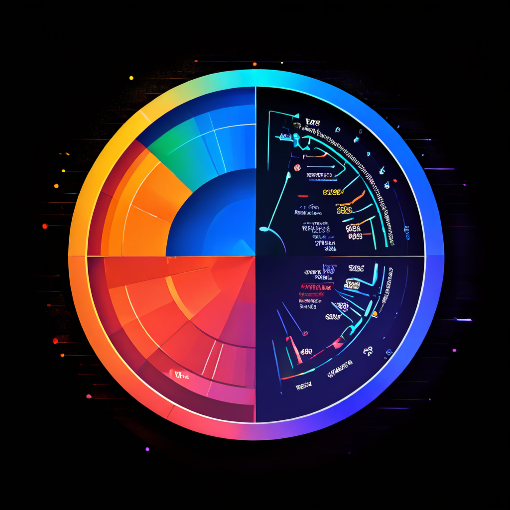번창하는 e스포츠 생태계의 핵심 위험 관리 모델을 상징적으로 표현한 원형 차트로, 발생한 손실이 웹사이트와 서비스 제공자 간에 분할되는 구조를 보여줍니다.