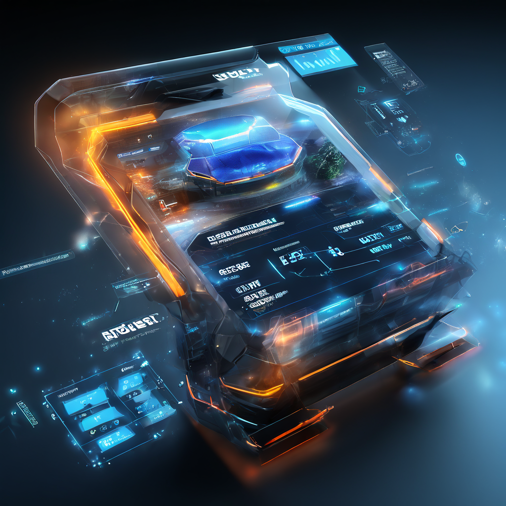 Premium digital interface displaying a sports betting handicap line as the top search result with glowing data flow and layered...