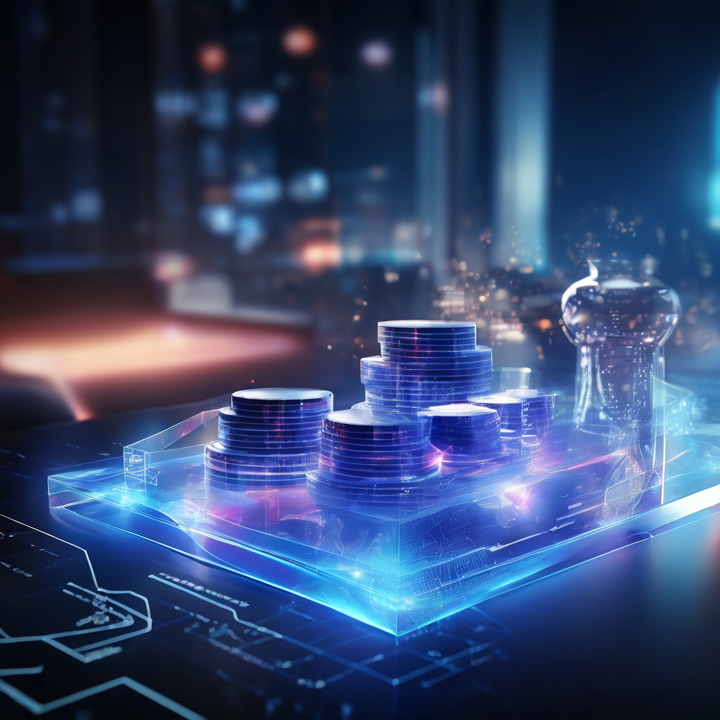 Digital interface close-up of a baccarat table edge showing layered data paths and secure settlement flow with a betting limit...